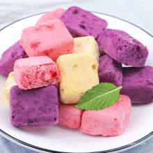 Peach, Strawberry, Blueberry Flavor Freeze Dried Fruit Yoghurt Cube